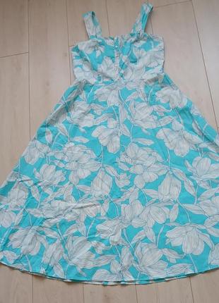 Платье платье сарафан -шикарное, женственное, р.14, хлопок