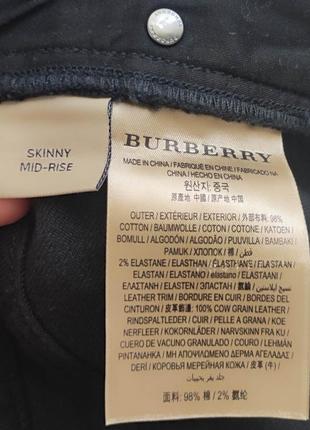 Джинсы burberry, london england skinny mid-rise4 фото