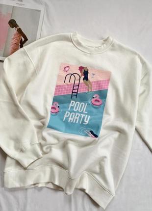 Кофта с принтом "pool party"