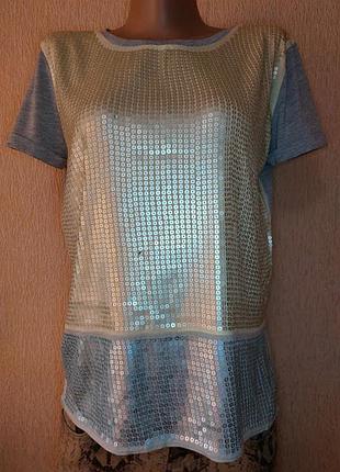 Гарна жіноча футболка з паєтками next