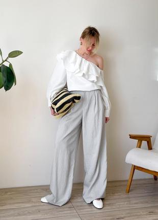 Брюки с защелками, брюки палаццо, широкие брюки wide leg zara