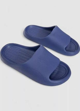 Резиновые шлепанцы мужские синие