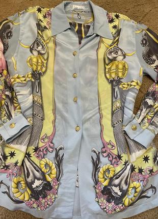 Блузка шелк винтаж в стиле hermes