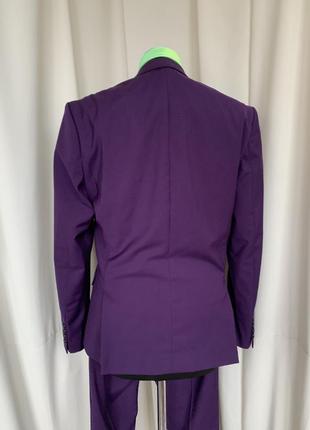 Джокер фиолетовый классический костюм с галстуком узкие брюки