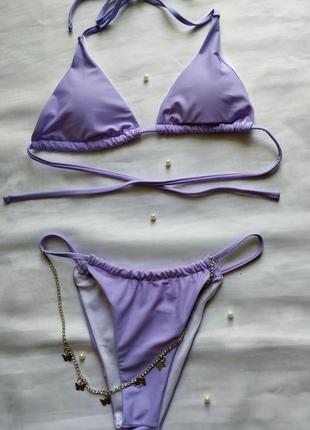 Трендовый лавандовый купальник zaful