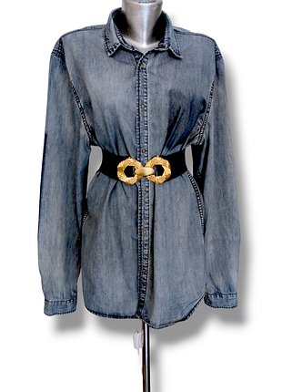 Джинсова сорочка на кнопках