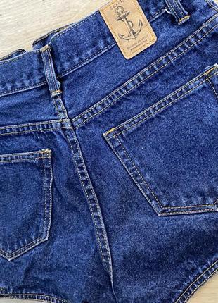 Короткі жіночі сині джинсові шорти3 фото
