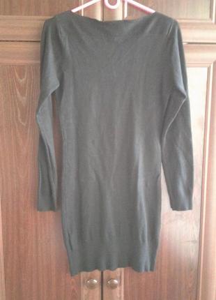 Черное трикотажное платье с бусинами на горловине louise orop2 фото