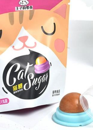 Леденец для кошек, лакомство для кошек, конфета для котов (кошачий сахар) кошачья мята игрушка cat sugar4 фото