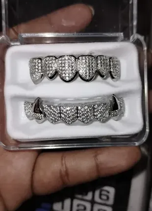 (1543) cz teeth grillz хип хоп грелзы