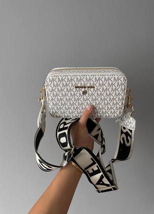 Сумка жіноча в стилі mk crossbody white6 фото