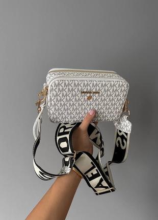 Сумка жіноча в стилі mk crossbody white2 фото