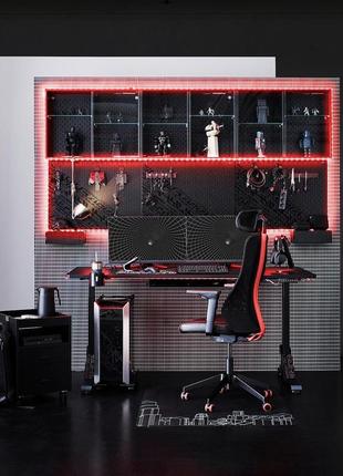 Ikea matchspel  игровое / офисное кресло, bomstad black (805.076.08)7 фото