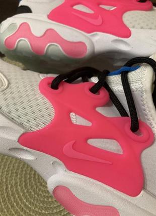 Nike react presto (gs) ‘white hyper pink’6 фото