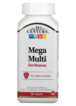 Mega multi для жінок мультивітаміни мультимінерали 21st century