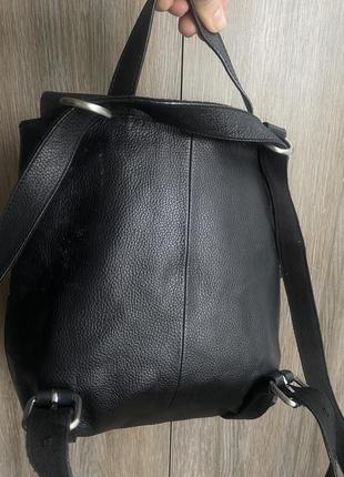 Молодежный комбинированный кожаный рюкзак white stuff3 фото