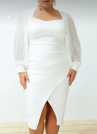 Сукня біла батал