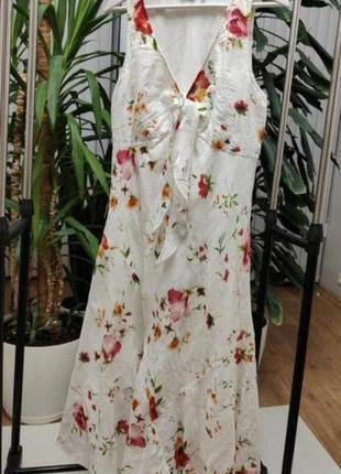 Білосніжне бавовняне ярусне плаття від Marks & spencer collection сукні