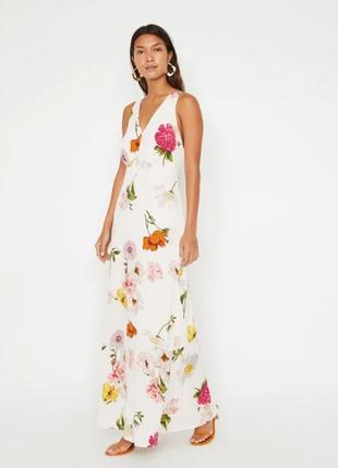 Белоснежное хлопковое ярусное платье от marks and spencer