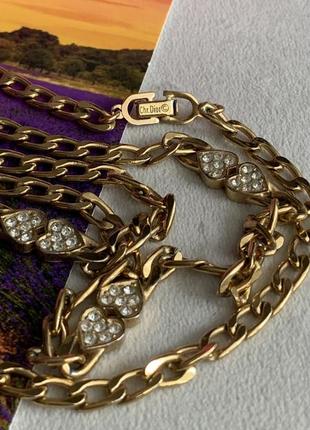 Винтажная цепочка, колье christian dior.