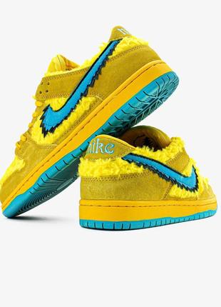 Мужские кроссовки nike sb dunk low grateful dead x yellow bear8 фото