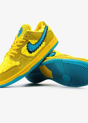 Мужские кроссовки nike sb dunk low grateful dead x yellow bear1 фото