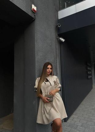 Женское летнее лляное лён платье мини,жіноча лляна сукня міні,льон,сарафан,коротке плаття