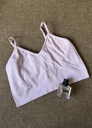 Светло-розовый топ в рубчик primark