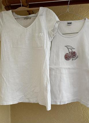 Базові білі футболки  бренд guess