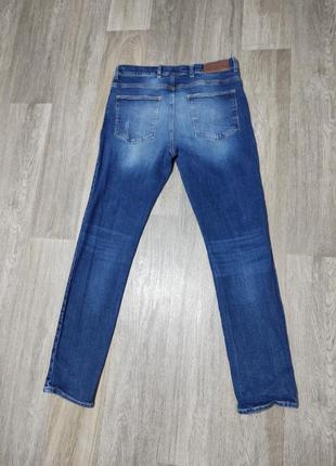 Чоловічі джинси/river island/штани/сині джинси/жовтогарячий одяг/5 фото