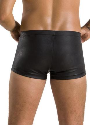Чоловічі шкіряні боксери з клапаном passion short patrick s/m, чорні 2