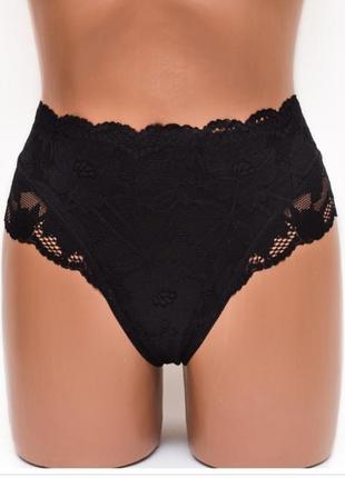 Кружевные черные трусики стринги coeur joie 9813 (р.50,54)