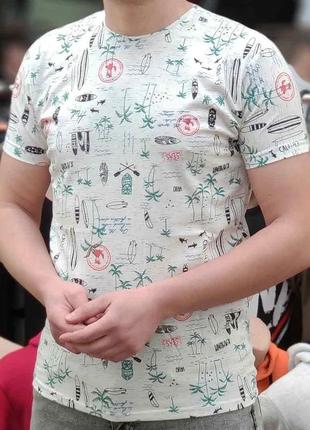 Leonidas пальми зелені футболка кругла шия