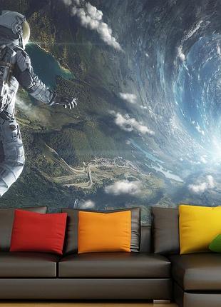 Флізелінові фотошпалери з малюнком, фото шпалери красиві "космонавт nasa"