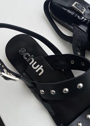 Шкіряні босоніжки schuh 38 р. сандалі, натуральна шкіра, минімалістичні базові5 фото