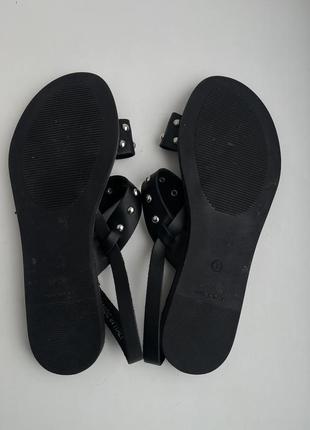 Шкіряні босоніжки schuh 38 р. сандалі, натуральна шкіра, минімалістичні базові6 фото