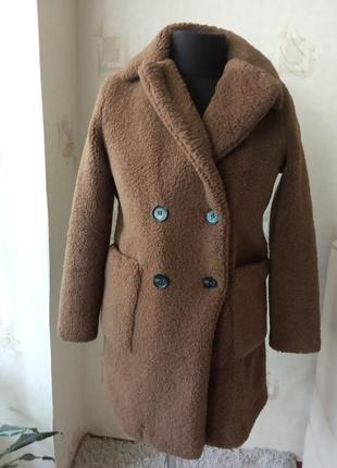 Шубка пальто, экомех, тедди, new look, teddy