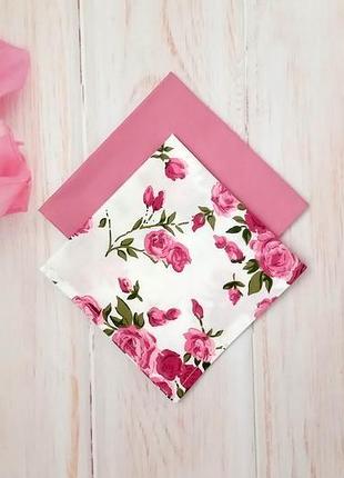 Комплект носових хустинок  "рожеві троянди"