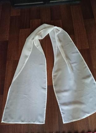 Білий шифоновий літній  шарф/ палантин