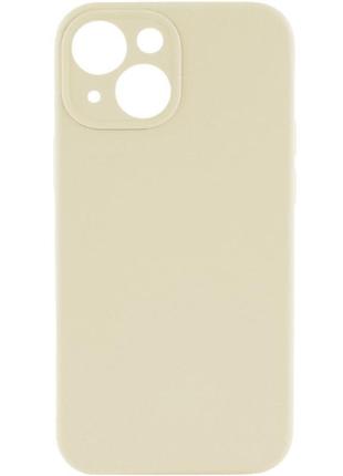 Чохол із захистом камери silicone case full apple iphone 15 antique white