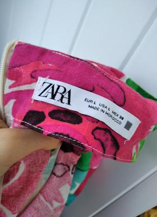 Эффектное платье zara лён 9