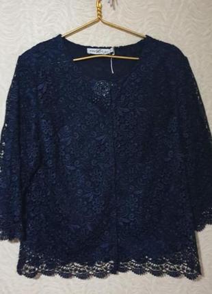 Блузка блуза блузон кружево р 52