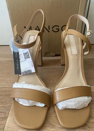 Босоніжки жіночі mango натуральна шкіра