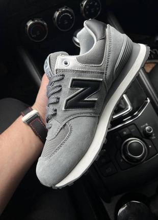 Кросівки жіночі new balance 574 gray & black4 фото