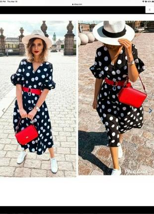 Платье в горошек zara