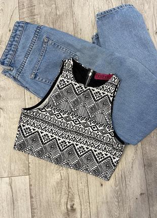 Стильний топ з принтом від boohoo , розмір 44-46