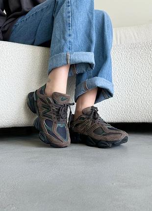 Кроссовки new balance 9060 brown/dark green