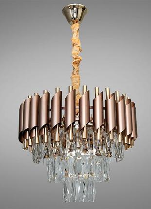 Сучасна кришталева люстра підвісна, 5 ламп