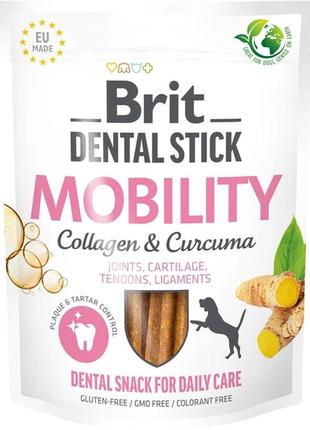 Ласощі для собак brit dental stick мобіліті для суглобів 251 г , 112103 (8595602564361)