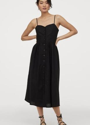 Сарафан из льна и коттона h&m